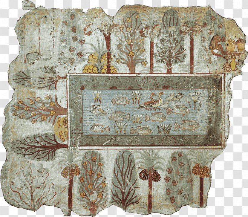 Tomb Of Nebamun Ancient Egypt Thebes Garden British Museum - Family Tree Transparent PNG