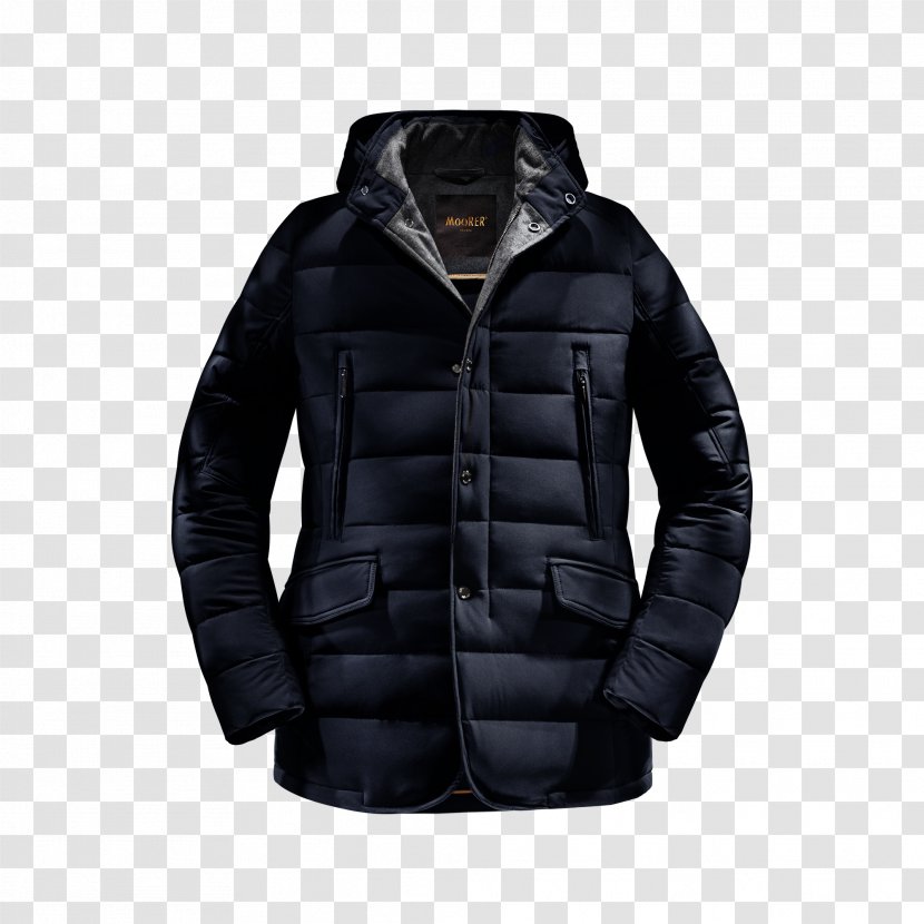 Hoodie Jacket Coat Daunenjacke Down Feather - Black - Jean With Hood Winter Transparent PNG