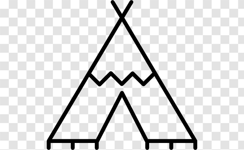 Tipi Native Americans In The United States Clip Art - Black - Teepee Tent Transparent PNG
