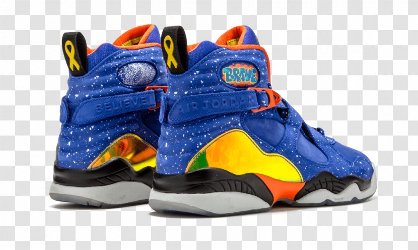 Air Jordan 8 Retro Db 'Doernbecher Mens 729893-480 Sneakers Shoes Hyper Blue // Electro Orange 729894 480 - Nike Transparent PNG