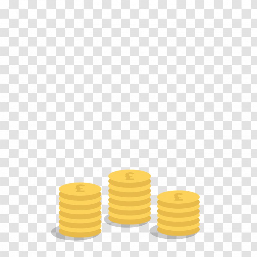 Product Design One Pound Discounts And Allowances - Yellow - Stack Of Coins Backgrounds Transparent PNG