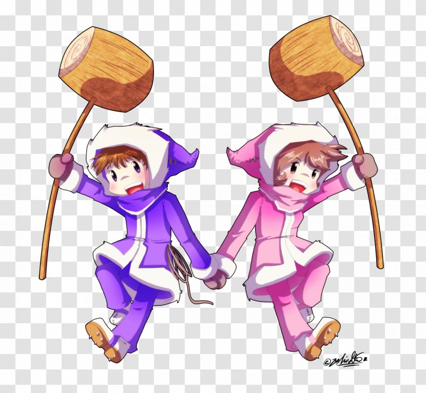 Ice Climber Super Smash Bros. Brawl Climbing Popo - Flower - Teamwork Wallpaper Transparent PNG