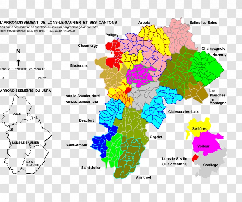 Canton Of Lons-le-Saunier-Nord Poligny Clairvaux-les-Lacs Champagnole - Wikipedia - Article Notes Transparent PNG