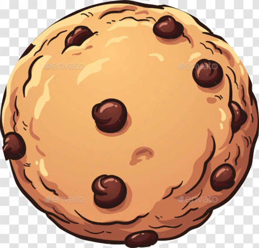 Chocolate Chip Cookie Brownie Biscuits Muffin - Sphere - Cartoon Chips Transparent PNG