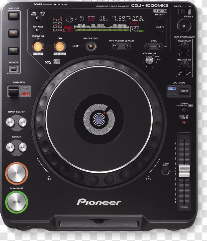 CDJ-1000 Disc Jockey CD Player Compact - Secure Digital - Archive Folder Transparent PNG