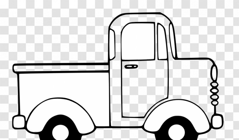 Pickup Truck Van Car Clip Art - Ice Cream - Black And White Pictures Transparent PNG