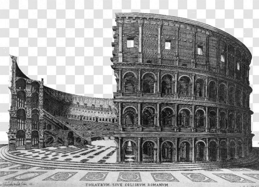 Colosseum Leaning Tower Of Pisa Ancient Rome Tourist Attraction - Drawing - Attractions Transparent PNG