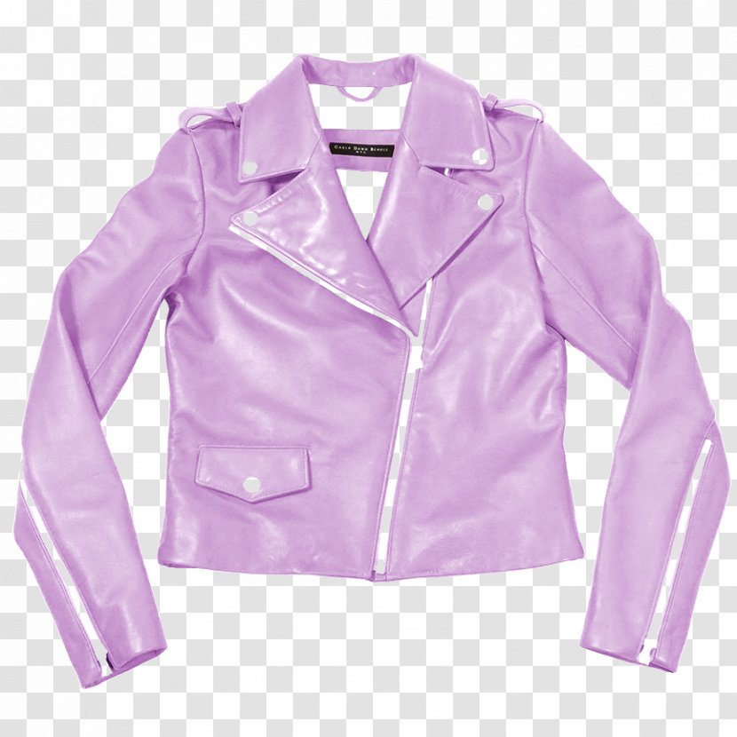 Leather Jacket Carla Dawn Behrle NYC Clothing Collection - Lilac Transparent PNG