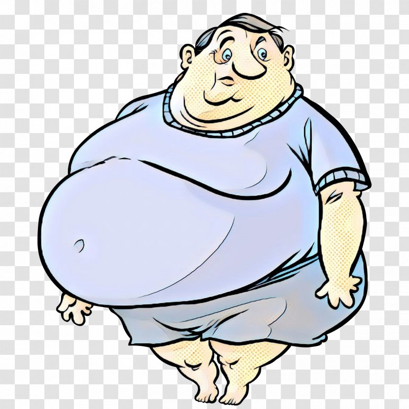 Fat Cartoon - Muscle - Pleased Transparent PNG