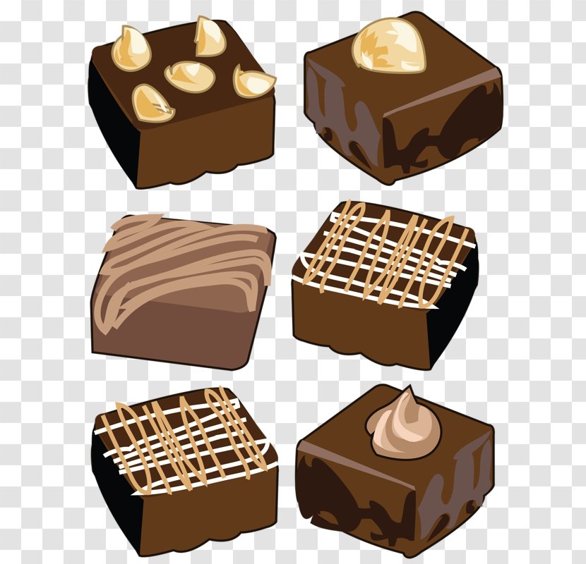 Fudge Chocolate Brownie Ice Cream Cake Clip Art - Food Transparent PNG