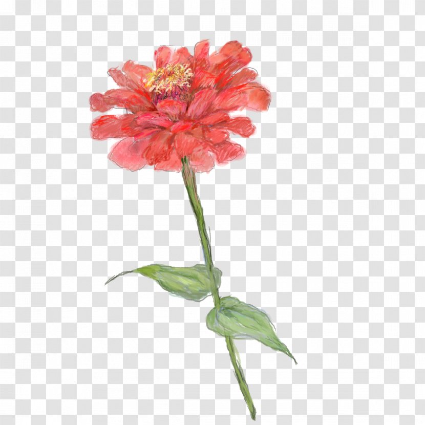 Red Watercolor Painting Motif Illustration - Artificial Flower - Bouquet Transparent PNG