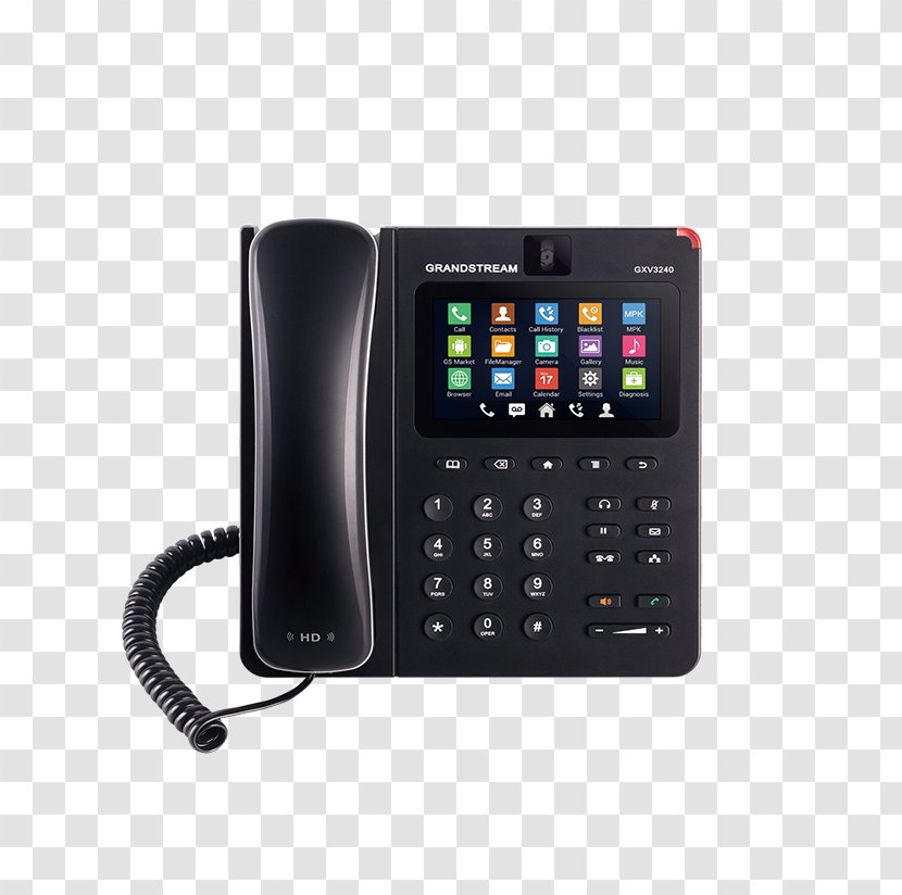 Grandstream GXV3240 VoIP Phone Networks Android Voice Over IP - Feature Transparent PNG