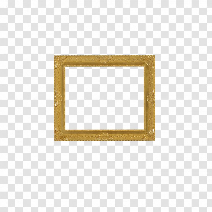 Square Area Angle Pattern - Rectangle - Gold Frame Transparent PNG