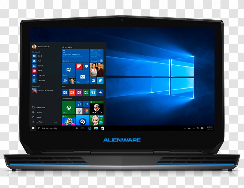 Laptop Dell Inspiron Intel Core I5 - Flat Panel Display - Alienware Transparent PNG