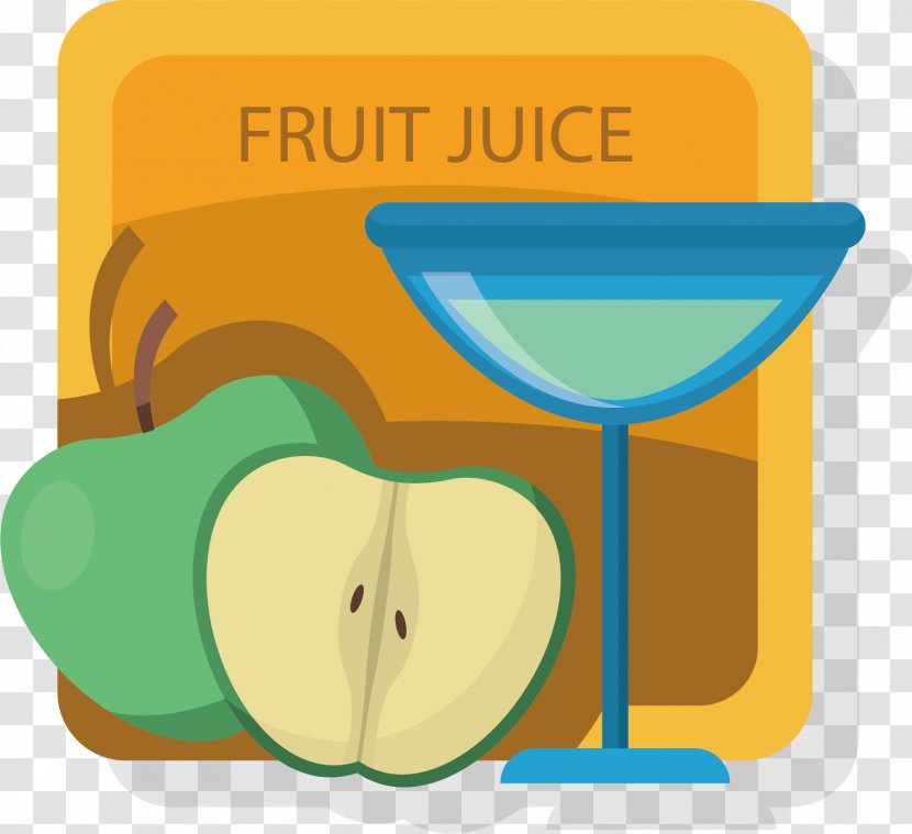 Apple Juice Lemonade Label Drink - Fruit - Vector Hand-painted Delicious Transparent PNG
