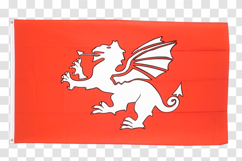 Wessex Mercia White Dragon Anglo-Saxons - England - Flag Transparent PNG