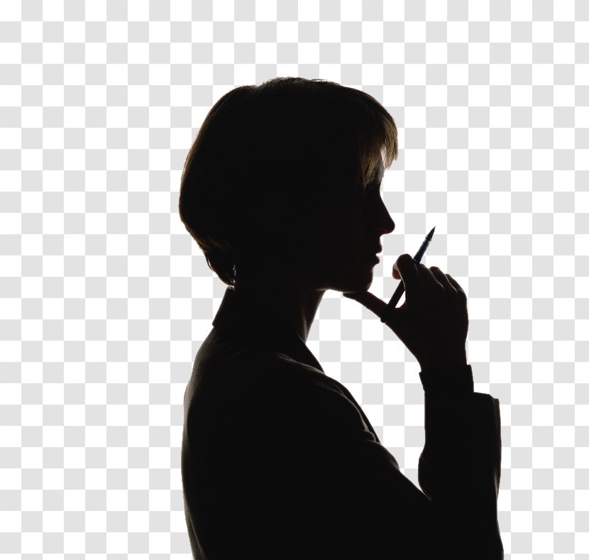 Silhouette Stock Photography Royalty-free - Human Behavior - Business Woman Shot From The Side Effects Transparent PNG