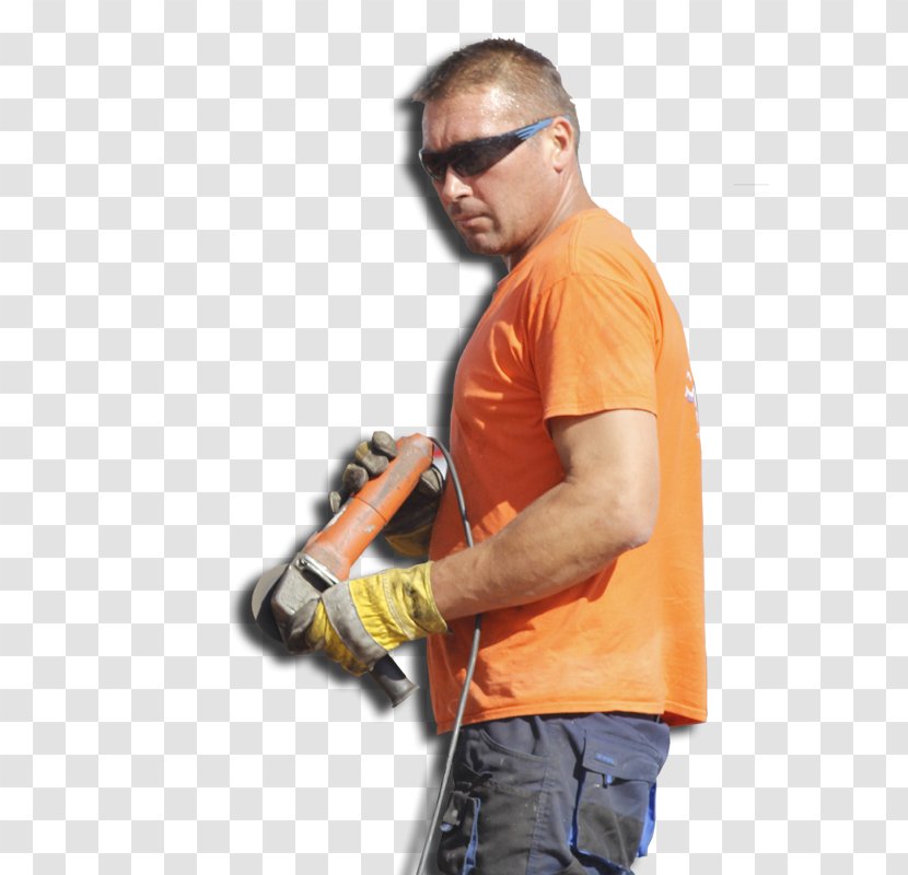 T-shirt Shoulder Angle Handyman - Orange Transparent PNG