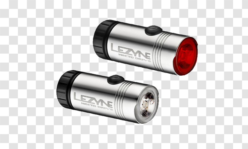 Bicycle Light Lezyne Combo Hecto Drive Black Flashlight 400 Front Transparent PNG