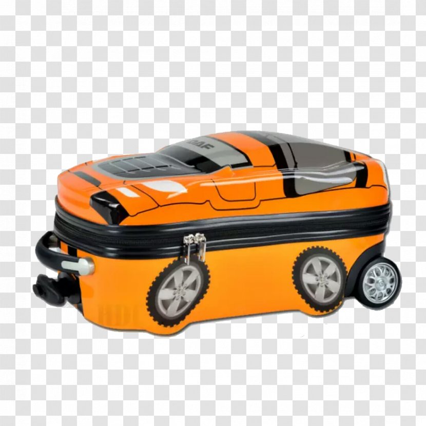 Suitcase Car Trunk - Orange - Horizontally Transparent PNG