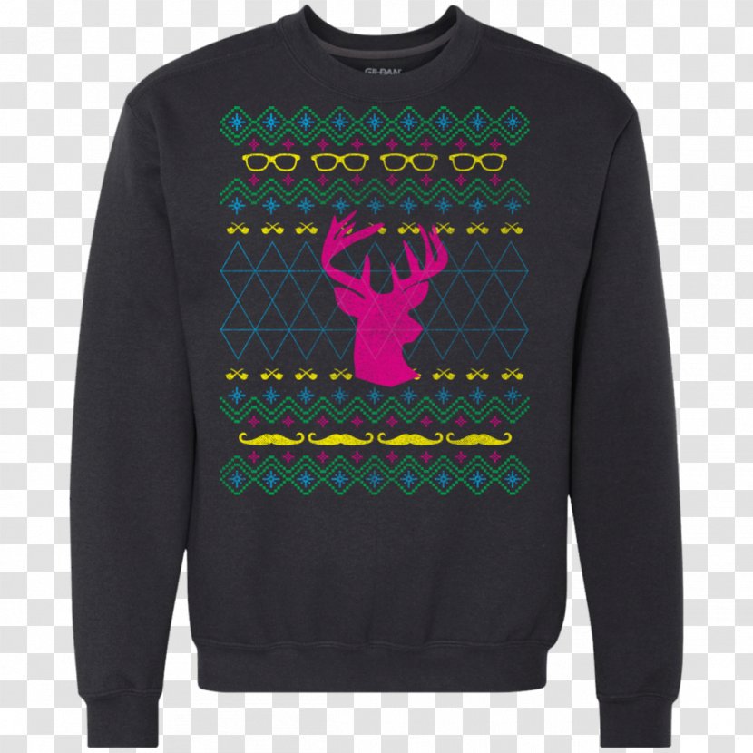 T-shirt Hoodie Crew Neck Neckline Sweater - Green - Christmas Jumper Transparent PNG