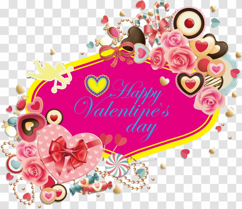 Valentines Day Computer File - Greeting Card - Valentine's Title Transparent PNG