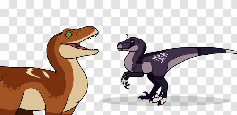 Velociraptor Cartoon Character Animal Fiction - Blue Transparent PNG