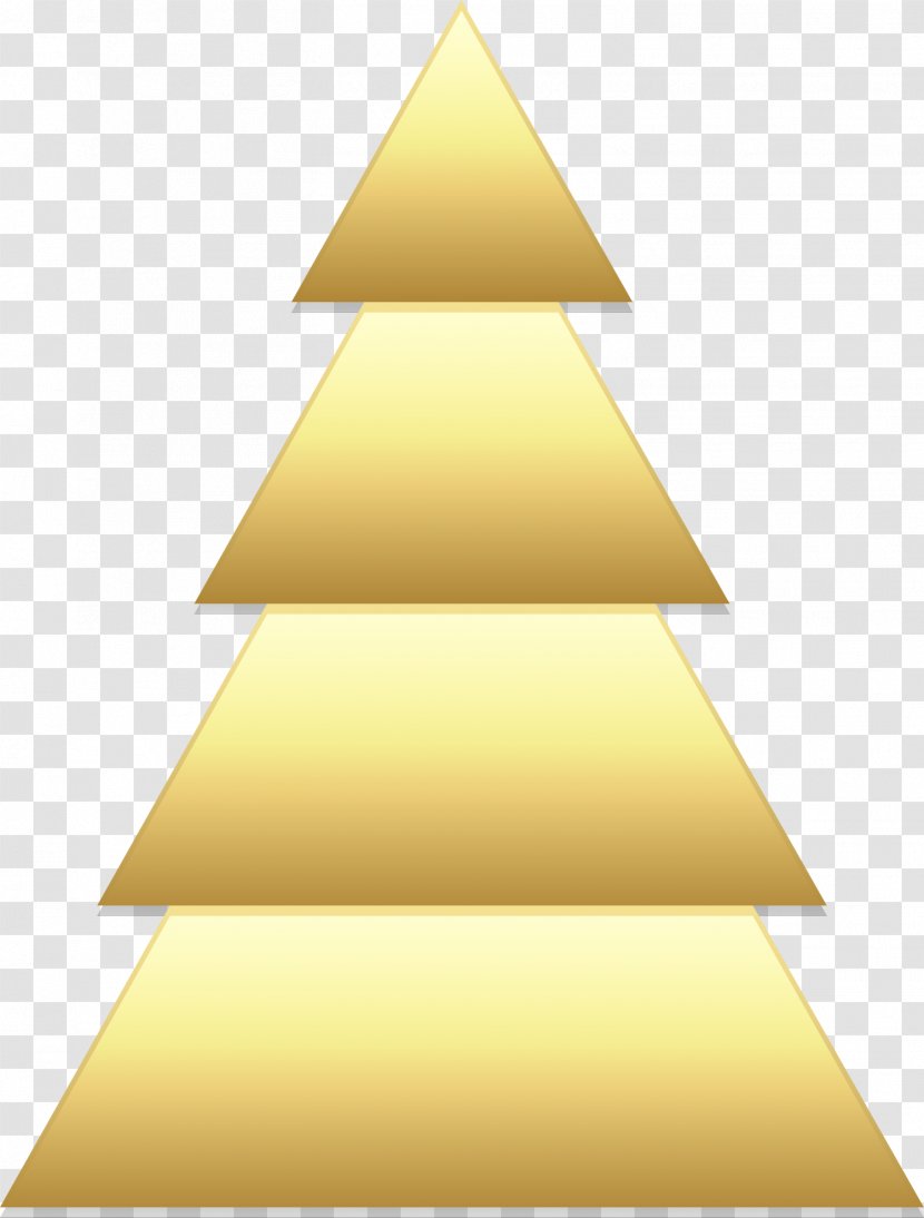 Christmas Tree - Ornament - Golden Transparent PNG
