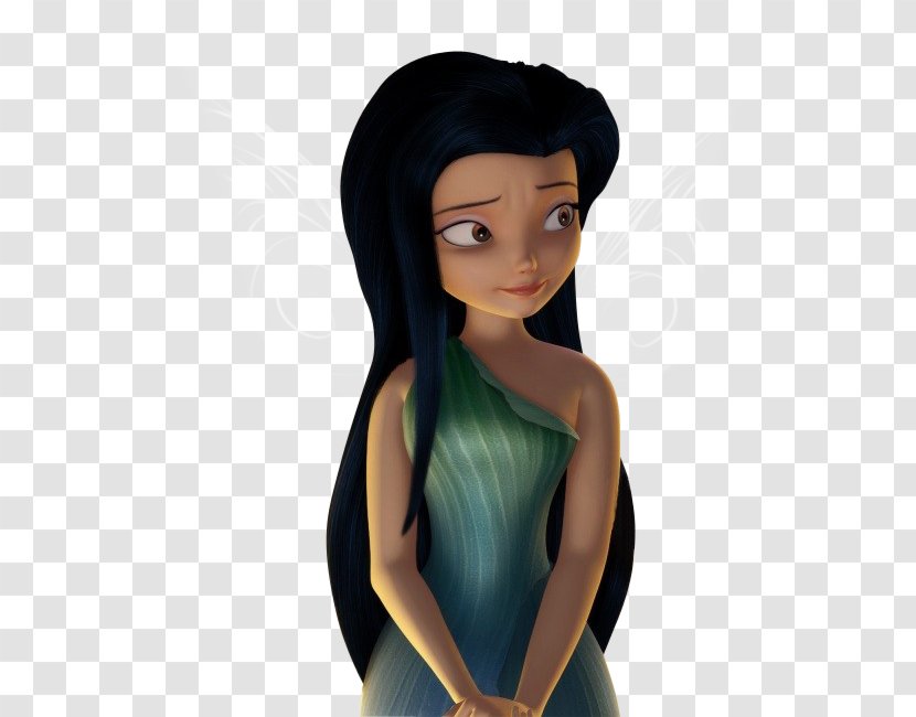 Tinker Bell Fairy Black Hair Brown Figurine - Heart - Tree Transparent PNG