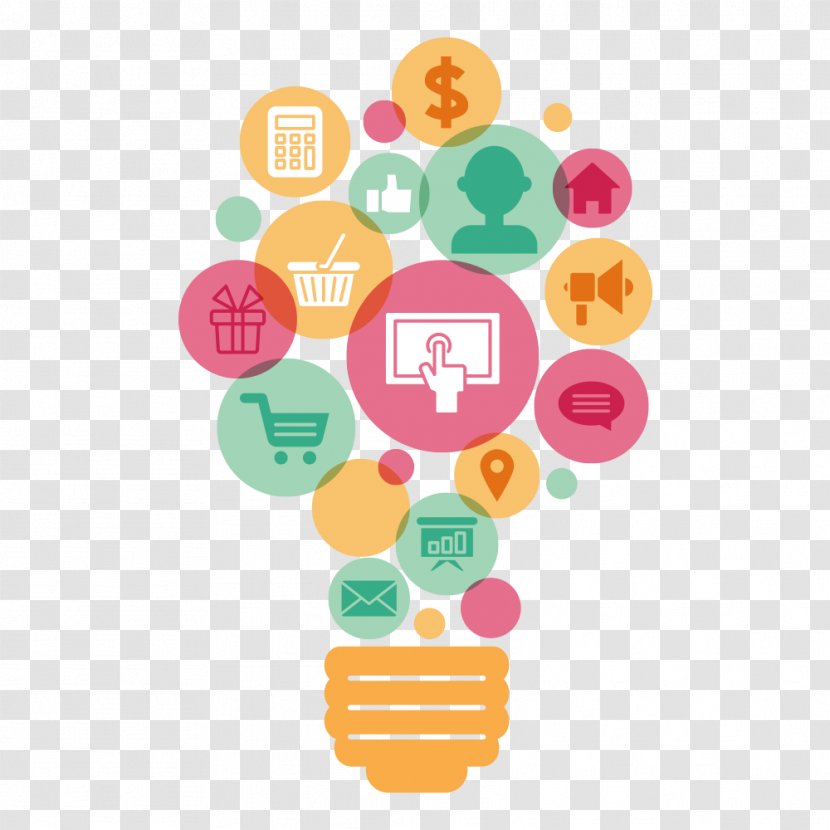 Digital Marketing Business Advertising Online Community Manager Service - Viral - Light Bulb Transparent PNG