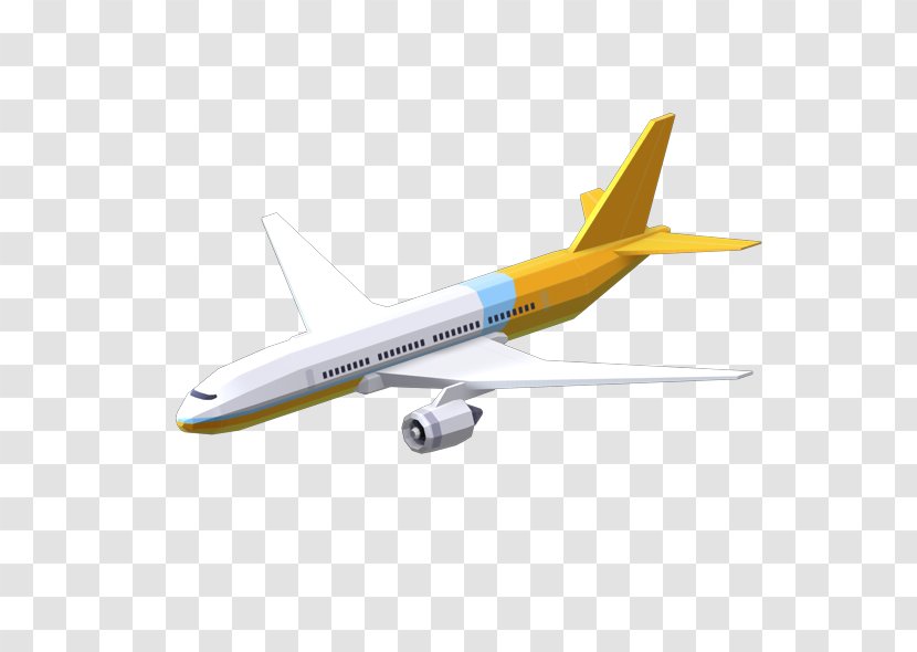 Aircraft Boeing 777 Airbus 767 Airplane - Narrowbody - Low Poly Transparent PNG