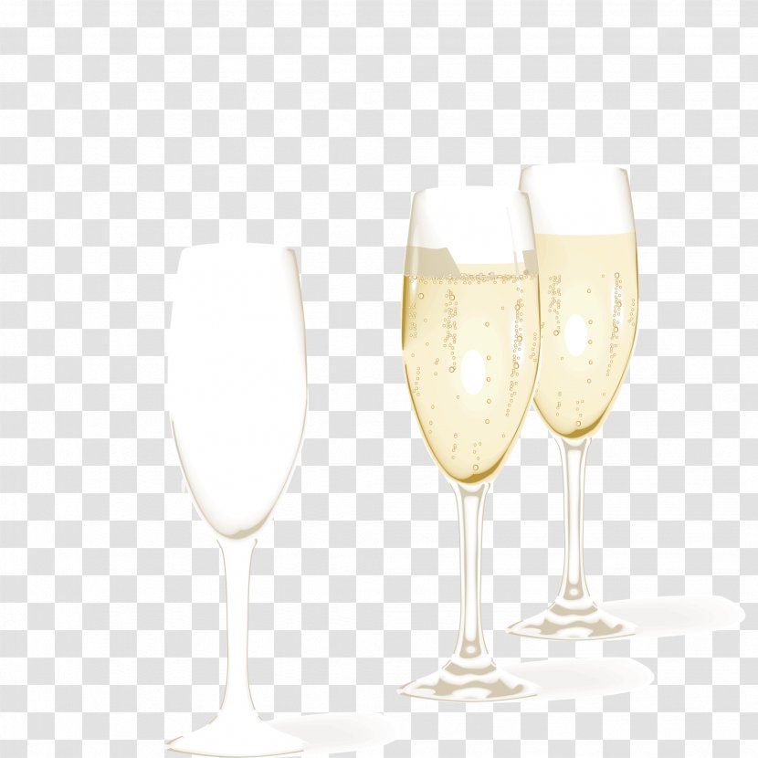 Champagne Glass Wine New Years Eve - Vector Material Transparent PNG