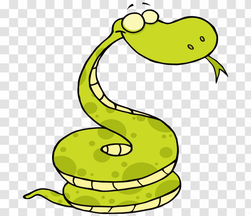 Snake Vipers Clip Art - Plant Stem - Cute Cartoon Painted Green Transparent PNG
