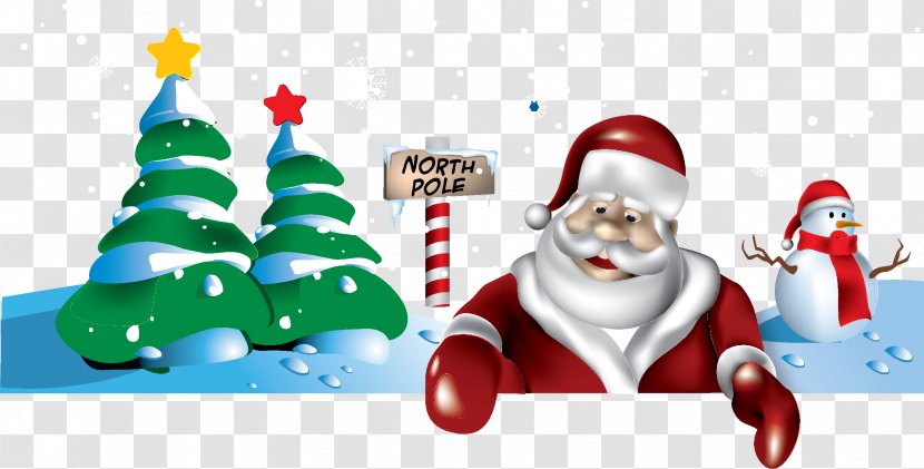 Christmas Tree Santa Claus Holiday Clip Art - Fictional Character - Noel Transparent PNG