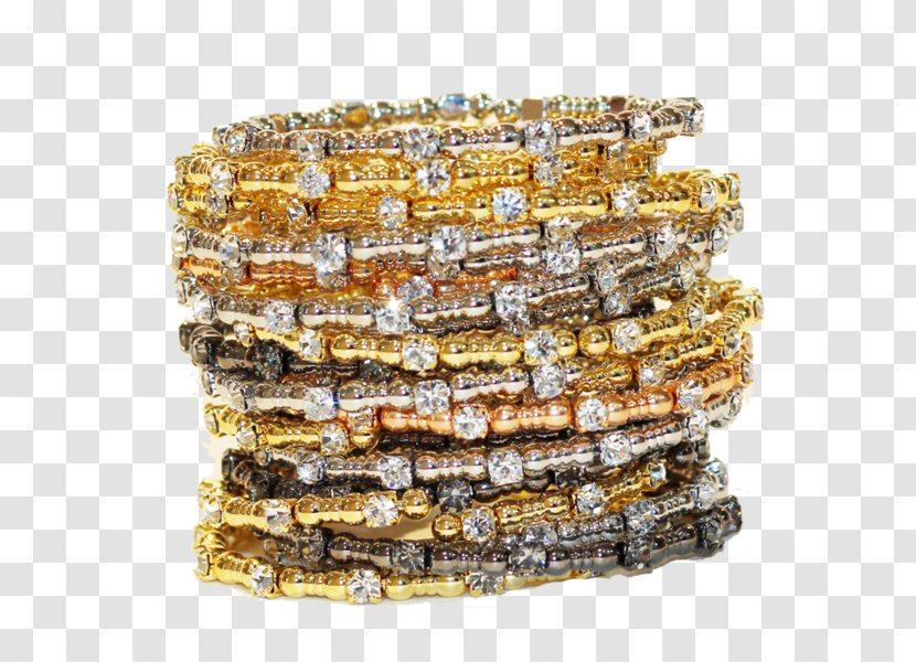 Bangle Bracelet Pearl Gold Bead - Metal Transparent PNG