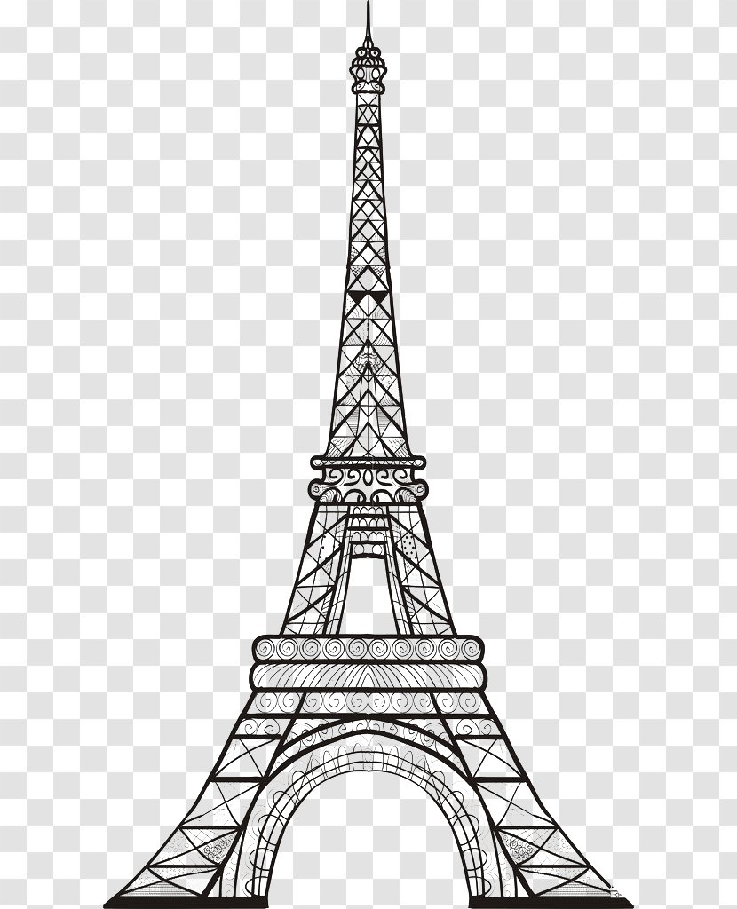 Eiffel Tower Sketch Drawing - Landmark Transparent PNG