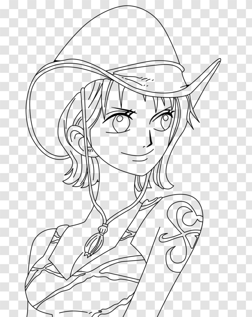 Line Art One Piece Nami Drawing Portgas D. Ace - Watercolor Transparent PNG