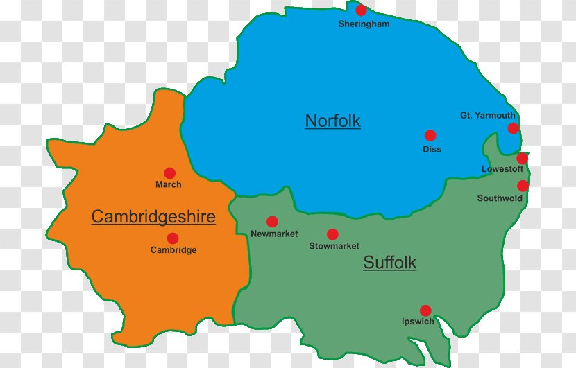 Suffolk Norfolk East Anglia Array Region Information - Gorleston Transparent PNG