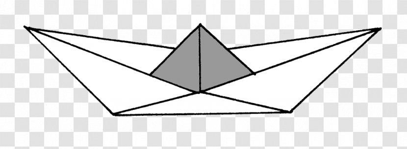 Triangle Point Symmetry - Origami Boat Transparent PNG