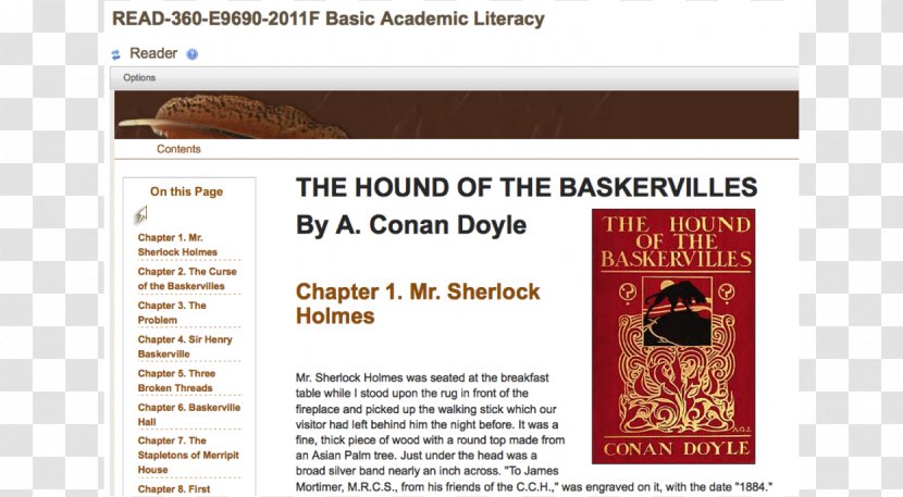 The Hound Of Baskervilles Sherlock Holmes Detective Brand Font - Media - Book Transparent PNG