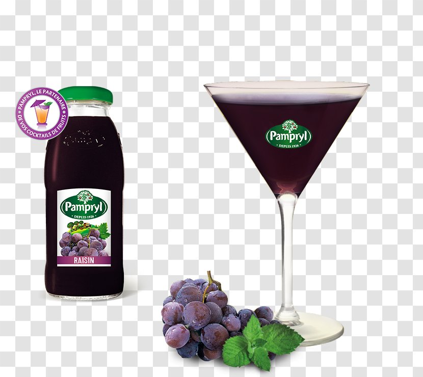 Pampryl Cocktail Liqueur Alcoholic Drink France - Raisin Transparent PNG