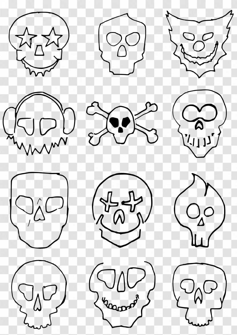 Skull Drawing Head Skeleton Clip Art - Watercolor - Skulls Transparent PNG
