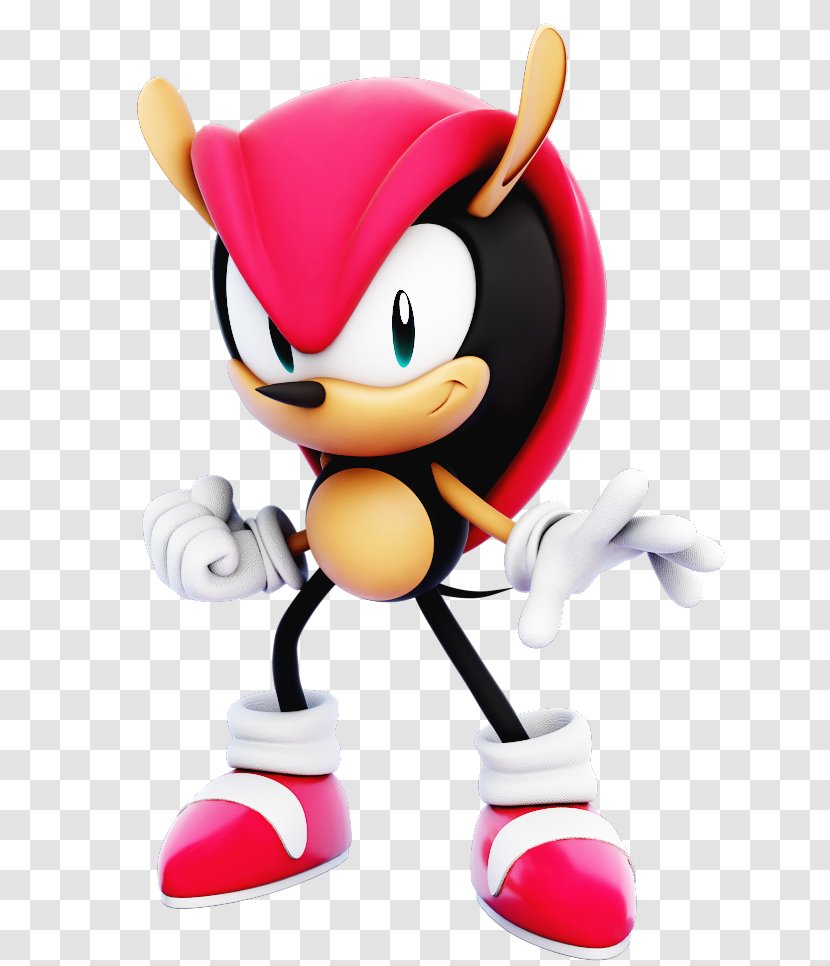 Sonic Mania Mighty The Armadillo Male Figurine - Pink Transparent PNG