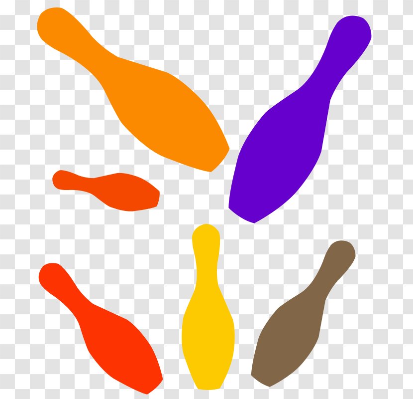 Bowling Pin Balls Clip Art - Orange - Pictures Of People Transparent PNG