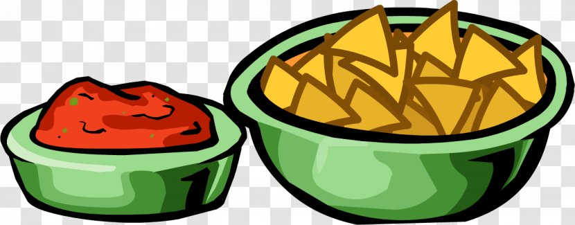 Salsa Chips And Dip Nachos Mexican Cuisine Club Penguin - Green Transparent PNG