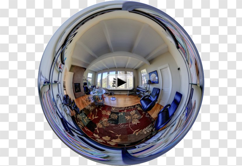 Fisheye Lens Sphere Camera - Vimeo Play Button Transparent PNG