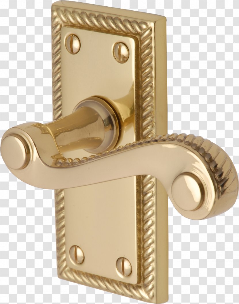 Brass Door Handle Hinge Architectural Ironmongery - Garage Doors Transparent PNG
