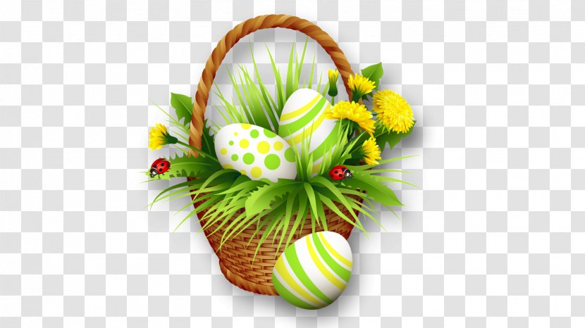 Easter Bunny Basket Clip Art - Web Browser - The Of Eggs And Flowers Transparent PNG