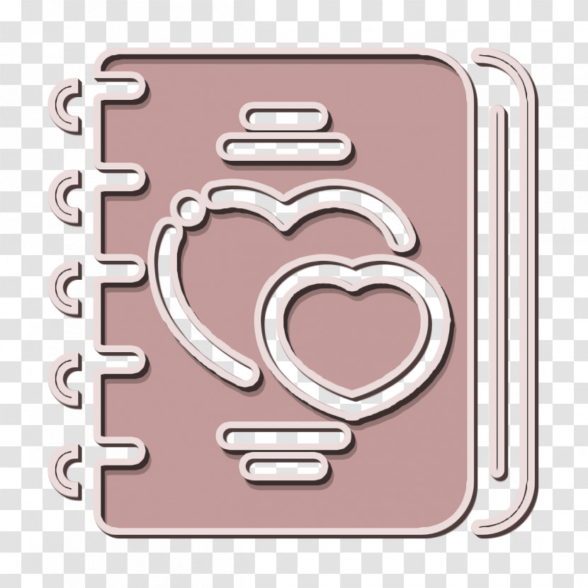 Romantic Love Icon Notebook Icon Love Icon Transparent PNG