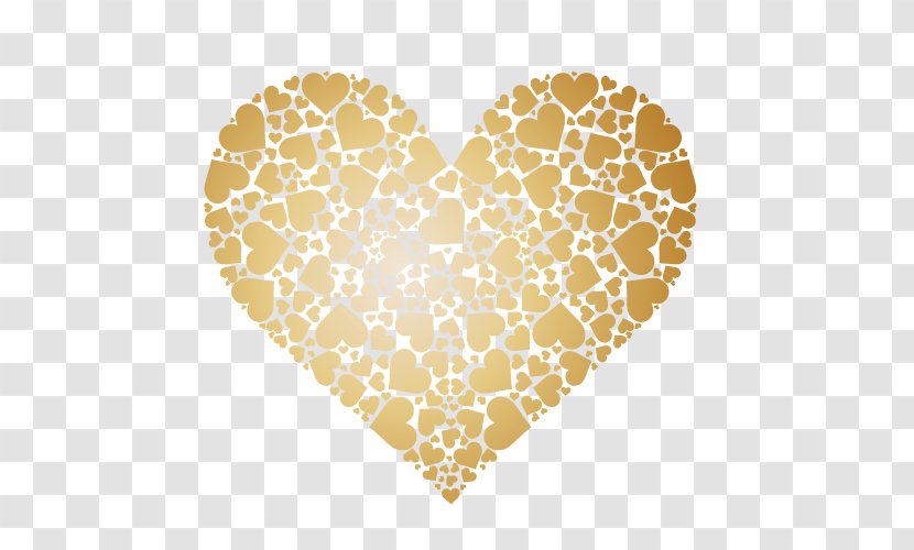 Heart Clip Art - Gold - Album Transparent PNG